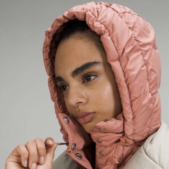 Lululemon Down Insulated Hood Dickie Pink Savannah 2021 Release  - Like New - Picture 4 of 7